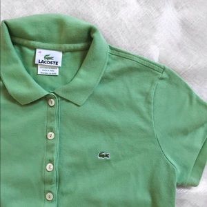 Green Lacoste polo shirt